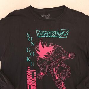 Dragon Ball Z Anime Crew Neck Graphic Casual T Shirt Adult Mens Size XL Black